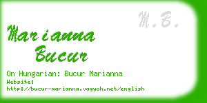 marianna bucur business card